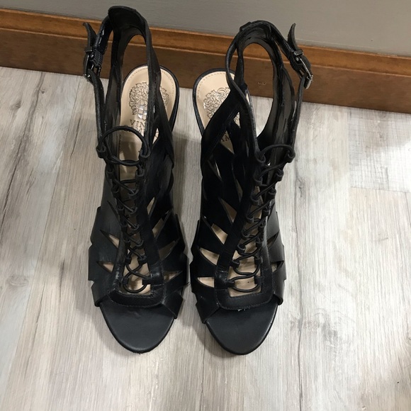 Vince Camuto Lace Up Cut Out Bootie Sandal - Picture 4 of 13